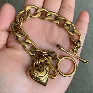 Gold Juicy Couture Bracelet Jewelry 7.5” EUC